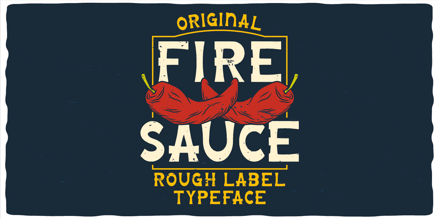 Пример шрифта Fire Sauce Fill